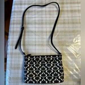 Vintage Coach Monogram Black and White Crossbody Bag